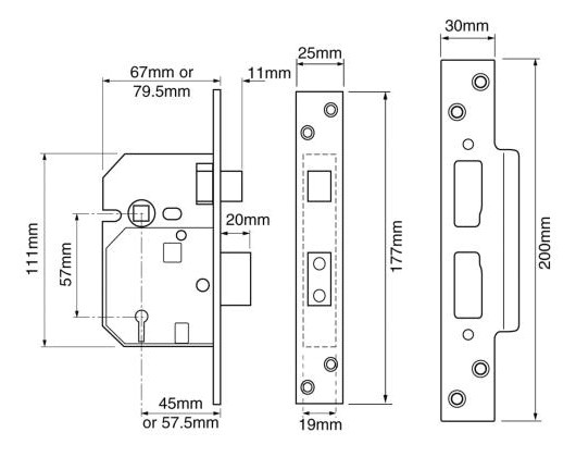 Union-2234E-BS-5-Lever-Mortice-Sash-Lock